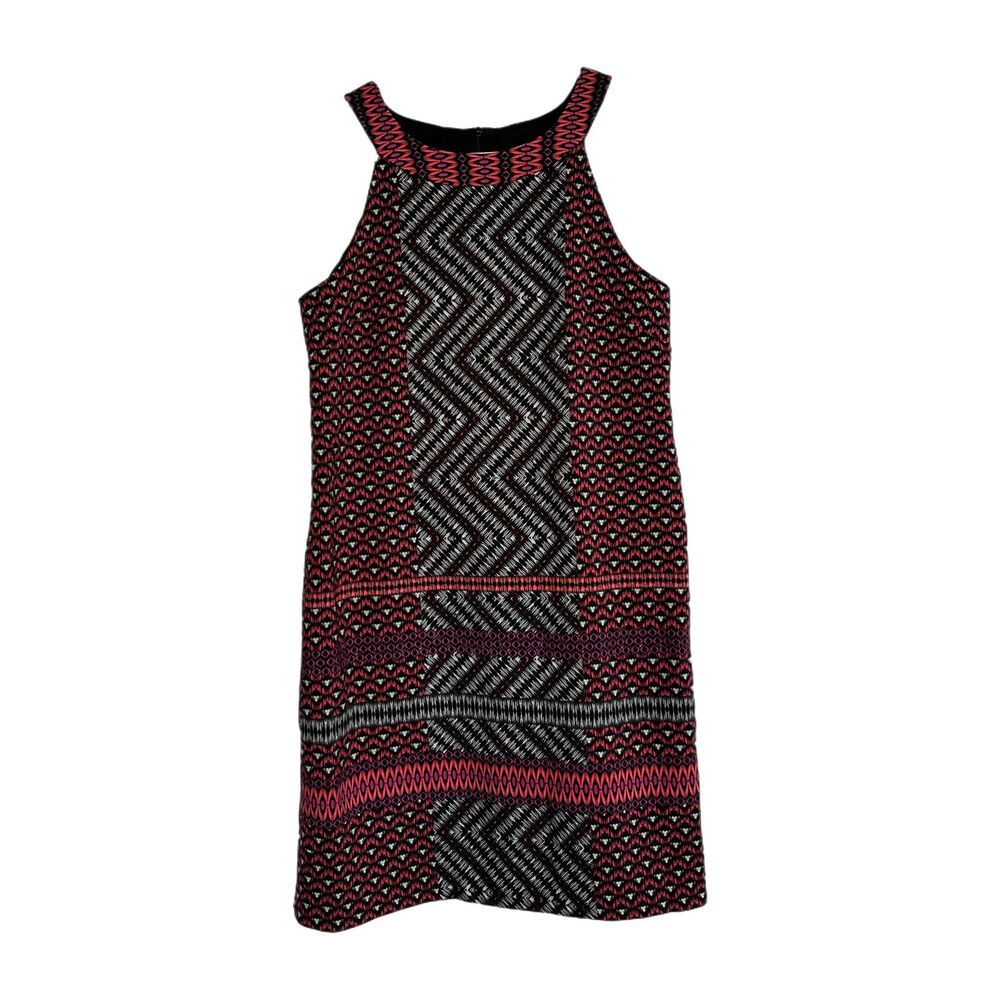 London Times Multicolor Patterned Sleeveless Dress, Size 8, Pre-owned